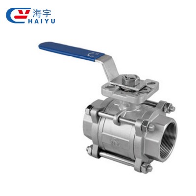 Professional Made Low pressure manual 3-piece industrial ball valve